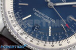 Navitimer 1 SS 38mm TF 1:1 Best Edition White Bezel Blue Dial on Brown Leather Strap A2824 - Image 5