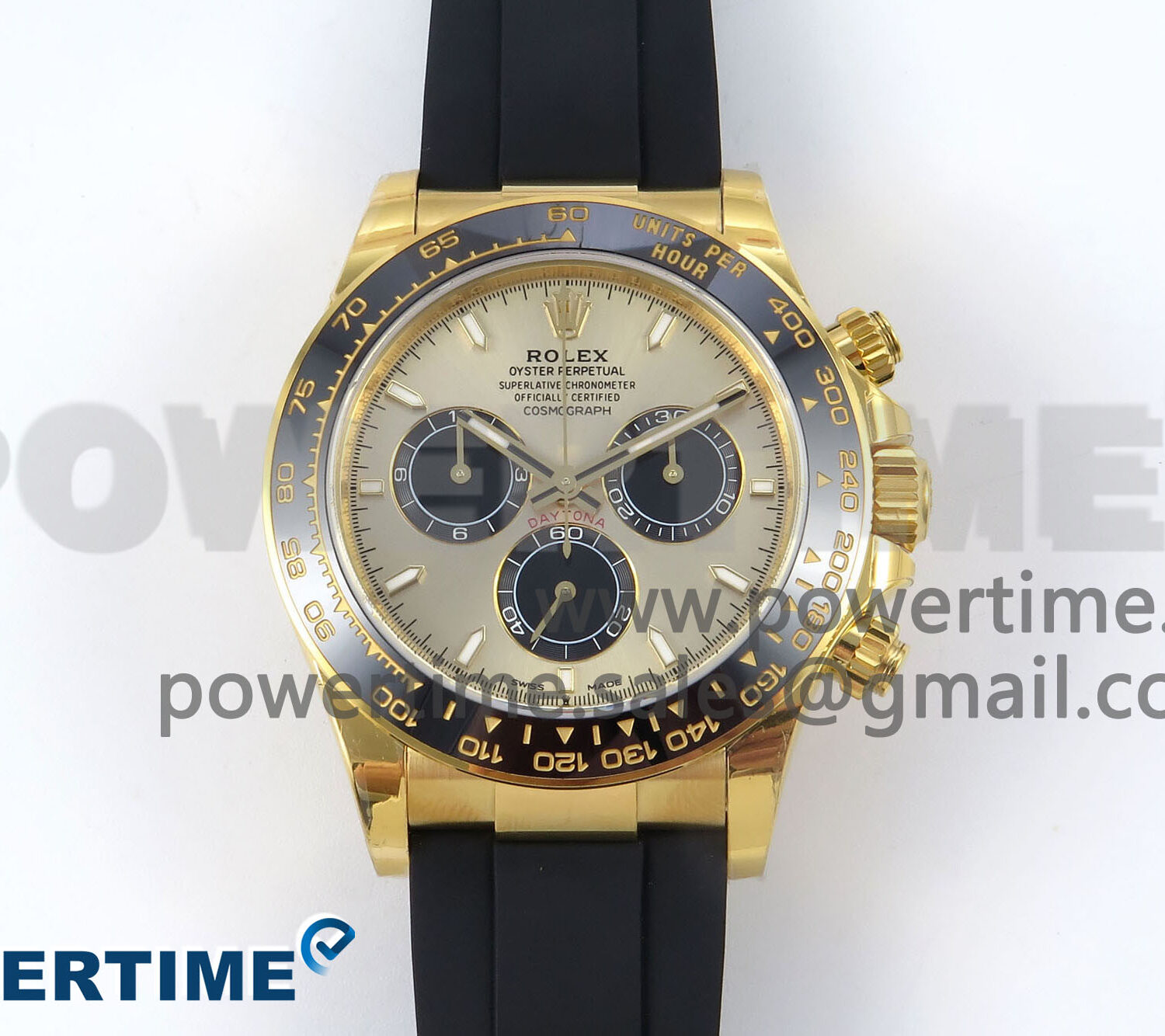 Daytona 126518 YG VSF 1:1 Best Edition 904L Steel YG Dial on Oysterflex Strap SH4131