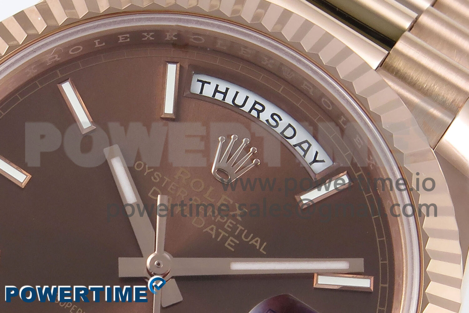 Day Date 40 RG 228235 Noob 1:1 Best Edition Brown Stick Dial on President Bracelet A2836 (Gain Weight) - Image 4