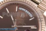Day Date 40 RG 228235 Noob 1:1 Best Edition Brown Stick Dial on President Bracelet A2836 (Gain Weight) - Image 4