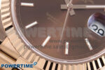 Day Date 40 RG 228235 Noob 1:1 Best Edition Brown Stick Dial on President Bracelet A2836 (Gain Weight) - Image 5