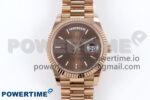 Day Date 40 RG 228235 Noob 1:1 Best Edition Brown Stick Dial on President Bracelet A2836 (Gain Weight)
