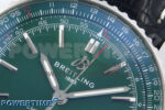 Navitimer 1 SS 41mm TF 1:1 Best Edition Green Bezel Green Dial on Green Leather Strap A2824 - Image 4