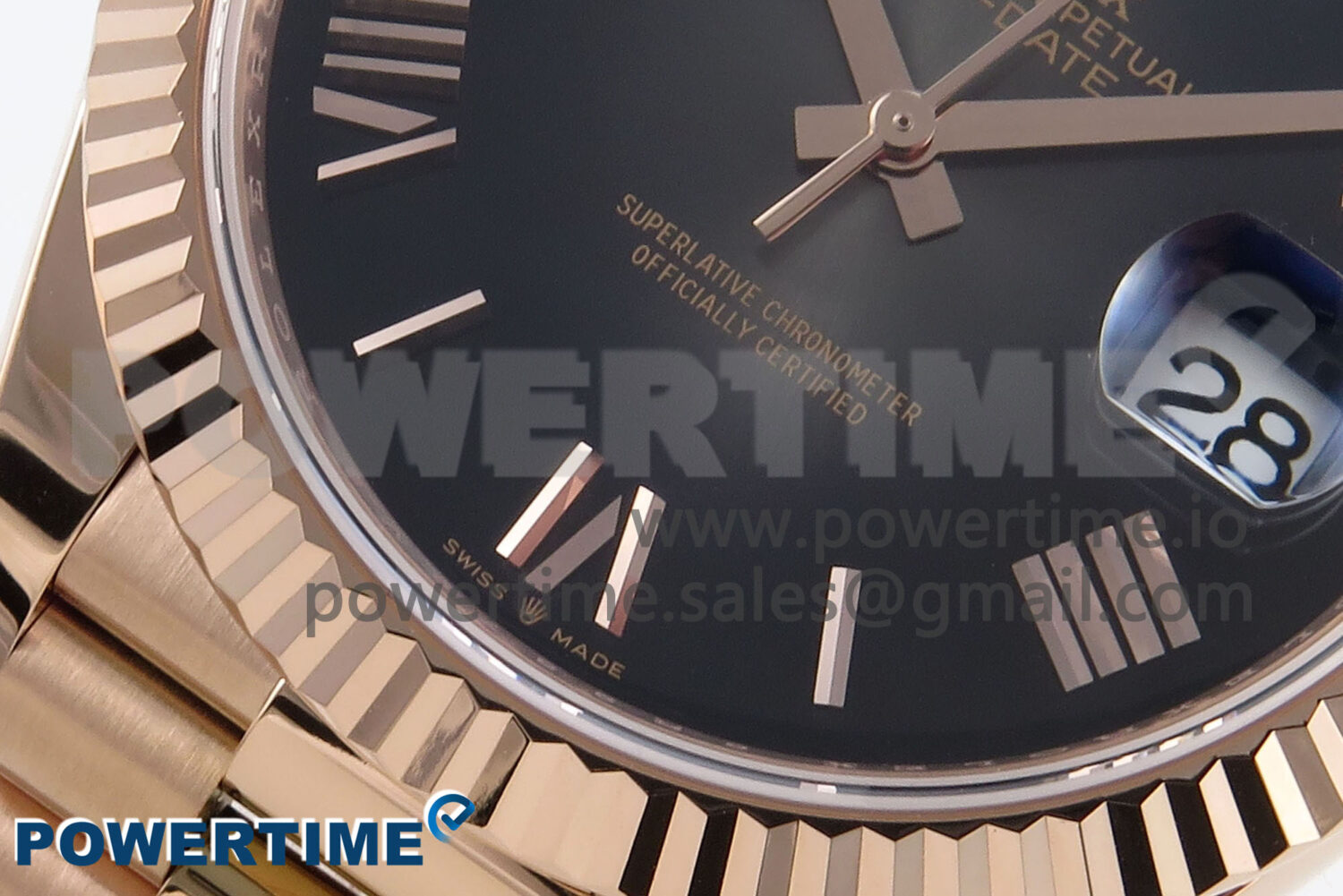 Day Date 40 RG 228235 Noob 1:1 Best Edition Dark Gray Roman Dial on President Bracelet A2836 (Gain Weight) - Image 5