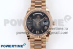 Day Date 40 RG 228235 Noob 1:1 Best Edition Dark Gray Roman Dial on President Bracelet A2836 (Gain Weight)