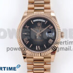 Day Date 40 RG 228235 Noob 1:1 Best Edition Dark Gray Roman Dial on President Bracelet A2836 (Gain Weight)