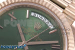 Day Date 40 RG 228235 Noob 1:1 Best Edition Green Roman Dial on President Bracelet A2836 (Gain Weight) - Image 4