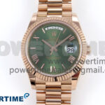 Day Date 40 RG 228235 Noob 1:1 Best Edition Green Roman Dial on President Bracelet A2836 (Gain Weight)