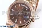 Day Date 40 RG 228235 Noob 1:1 Best Edition Brown Crystal Dial on President Bracelet A2836 (Gain Weight) - Image 3