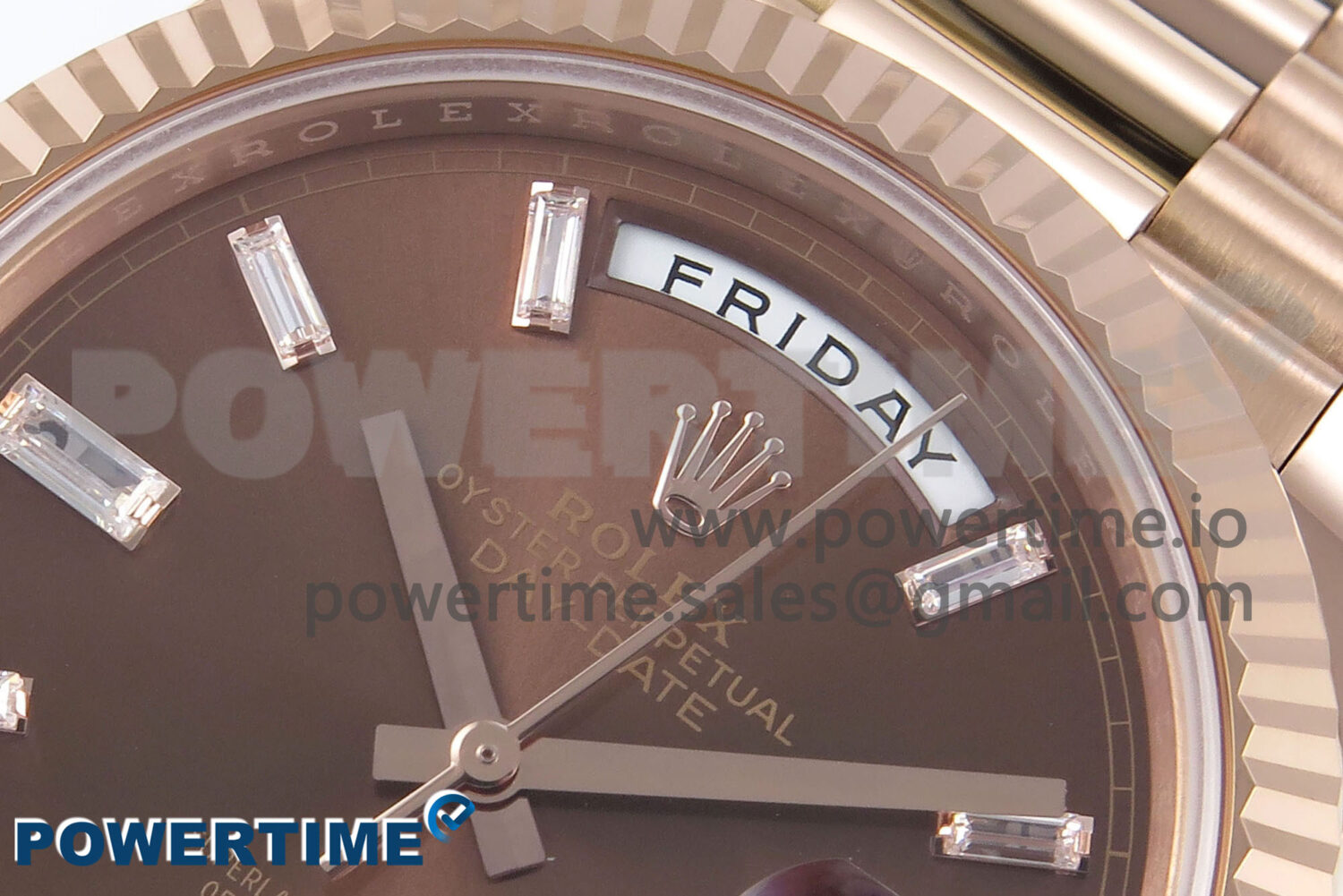 Day Date 40 RG 228235 Noob 1:1 Best Edition Brown Crystal Dial on President Bracelet A2836 (Gain Weight) - Image 4