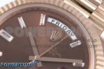 Day Date 40 RG 228235 Noob 1:1 Best Edition Brown Crystal Dial on President Bracelet A2836 (Gain Weight) - Image 4