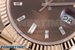 Day Date 40 RG 228235 Noob 1:1 Best Edition Brown Crystal Dial on President Bracelet A2836 (Gain Weight) - Image 5