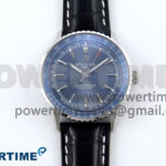 Navitimer 1 SS 41mm TF 1:1 Best Edition Blue Bezel Blue Dial on Black Leather Strap A2824