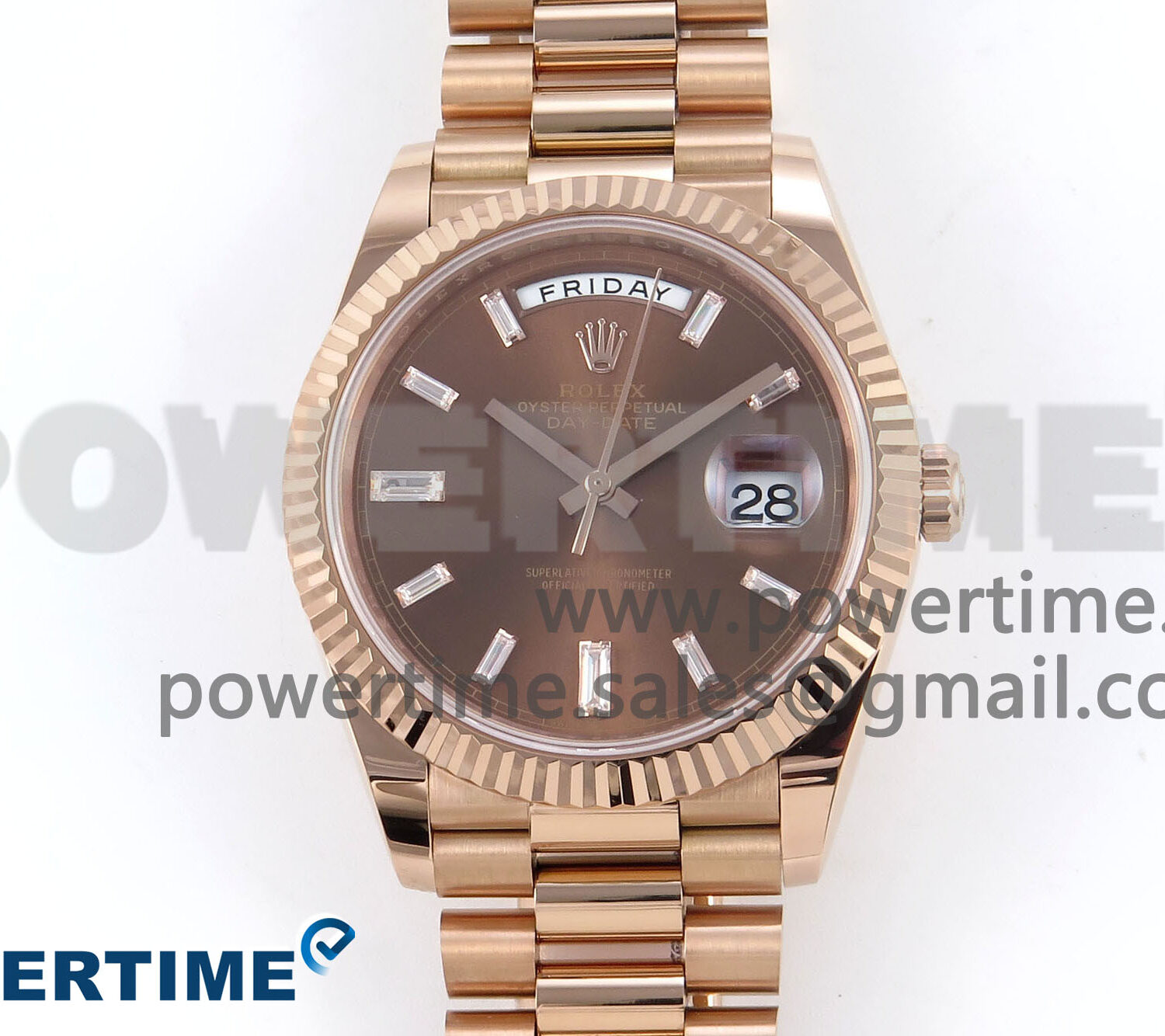 Day Date 40 RG 228235 Noob 1:1 Best Edition Brown Crystal Dial on President Bracelet A2836 (Gain Weight)
