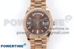 Day Date 40 RG 228235 Noob 1:1 Best Edition Brown Crystal Dial on President Bracelet A2836 (Gain Weight)