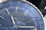 Navitimer 1 SS 41mm TF 1:1 Best Edition Blue Bezel Blue Dial on Black Leather Strap A2824 - Image 4