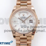 Day Date 40 RG 228235 Noob 1:1 Best Edition White MOP Crystal Dial on President Bracelet A2836 (Gain Weight)