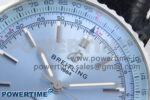 Navitimer 1 SS 41mm TF 1:1 Best Edition Ice Blue Bezel Ice Blue Dial on Black Leather Strap A2824 - Image 4