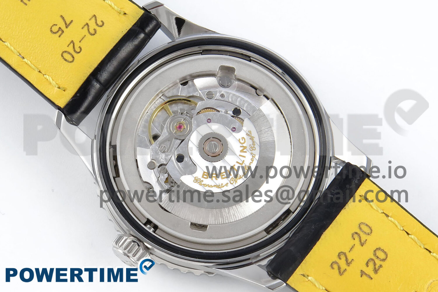 Navitimer 1 SS 41mm TF 1:1 Best Edition Ice Blue Bezel Ice Blue Dial on Black Leather Strap A2824 - Image 11