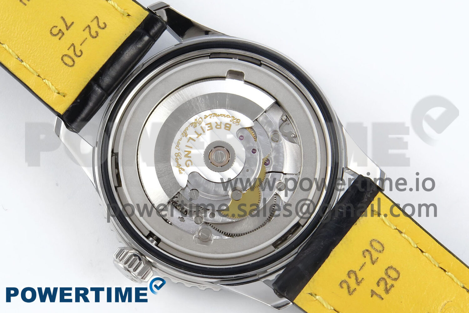 Navitimer 1 SS 41mm TF 1:1 Best Edition Ice Blue Bezel Ice Blue Dial on Black Leather Strap A2824 - Image 12