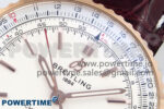 Navitimer 1 RG/SS 41mm TF 1:1 Best Edition White Bezel White Dial on Brown Leather Strap A2824 - Image 4