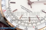 Navitimer 1 RG/SS 41mm TF 1:1 Best Edition White Bezel White Dial on Brown Leather Strap A2824 - Image 5