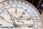 Navitimer 1 RG 41mm TF 1:1 Best Edition White Bezel White Dial on Brown Leather Strap A2824 - Image 4