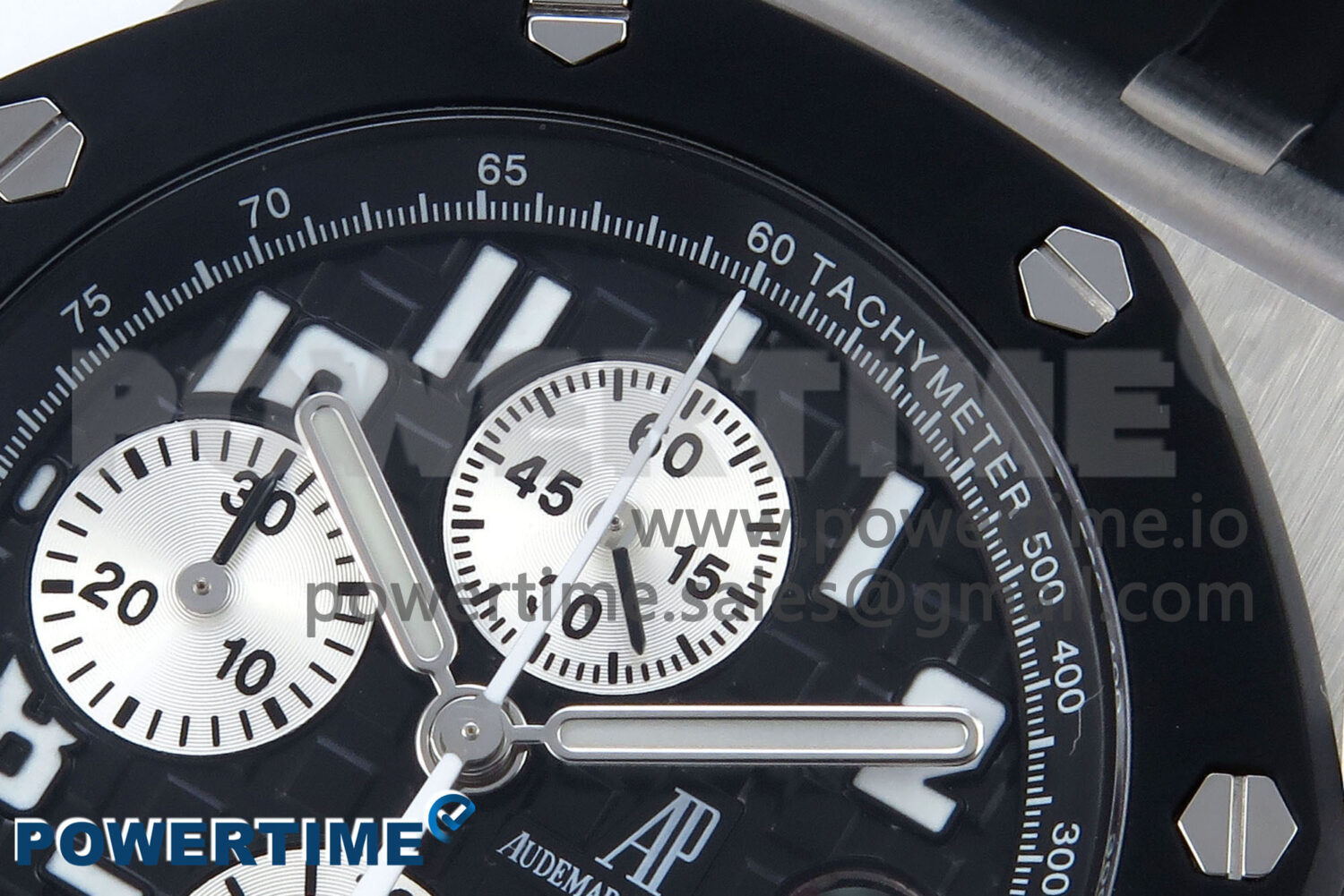 Royal Oak Offshore 42mm Rubberclad SS TKF 1:1 Best Edition Black/White Dial on Black Rubber Strap A3126 - Image 4