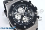 Royal Oak Offshore 42mm Rubberclad SS TKF 1:1 Best Edition Black/White Dial on Black Rubber Strap A3126 - Image 2