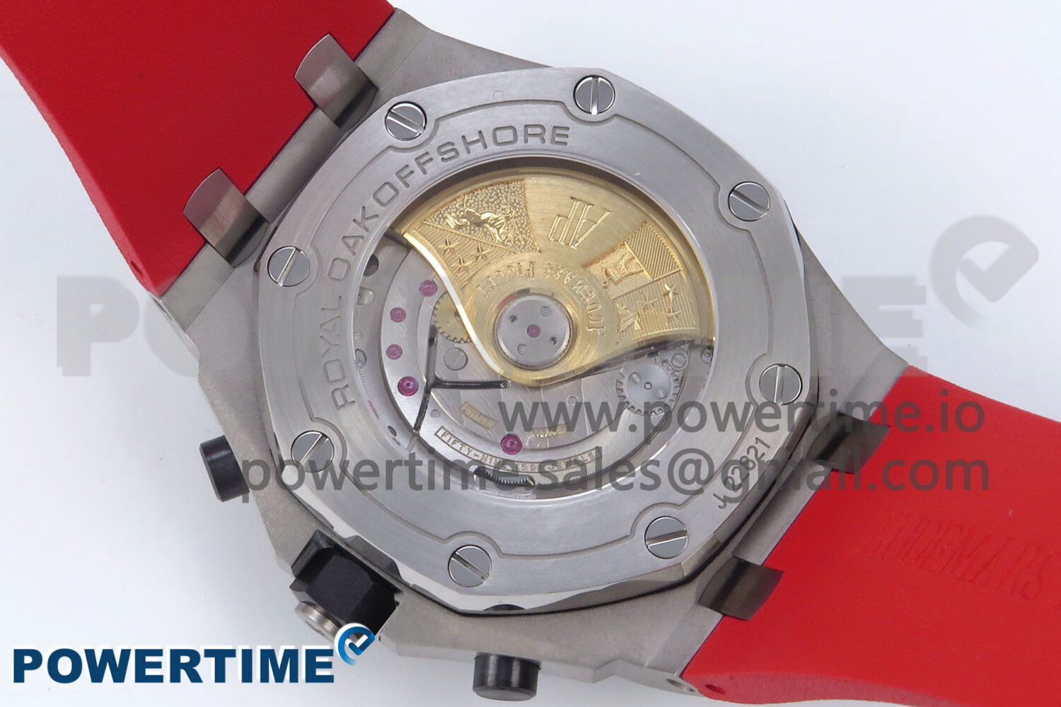 Royal Oak Offshore 44mm Black Themes SS TKF 1:1 Best Edition Black Dial on Black/Red Rubber Strap A3126 - Image 8