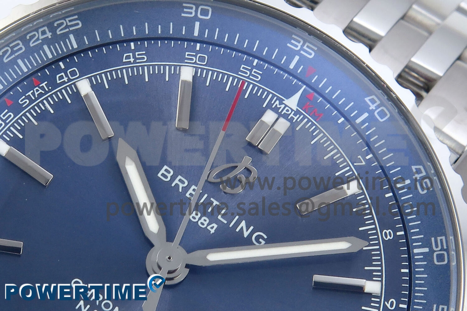 Navitimer 1 SS 41mm TF 1:1 Best Edition SS Bezel Blue Dial on SS Bracelet A2824 - Image 4