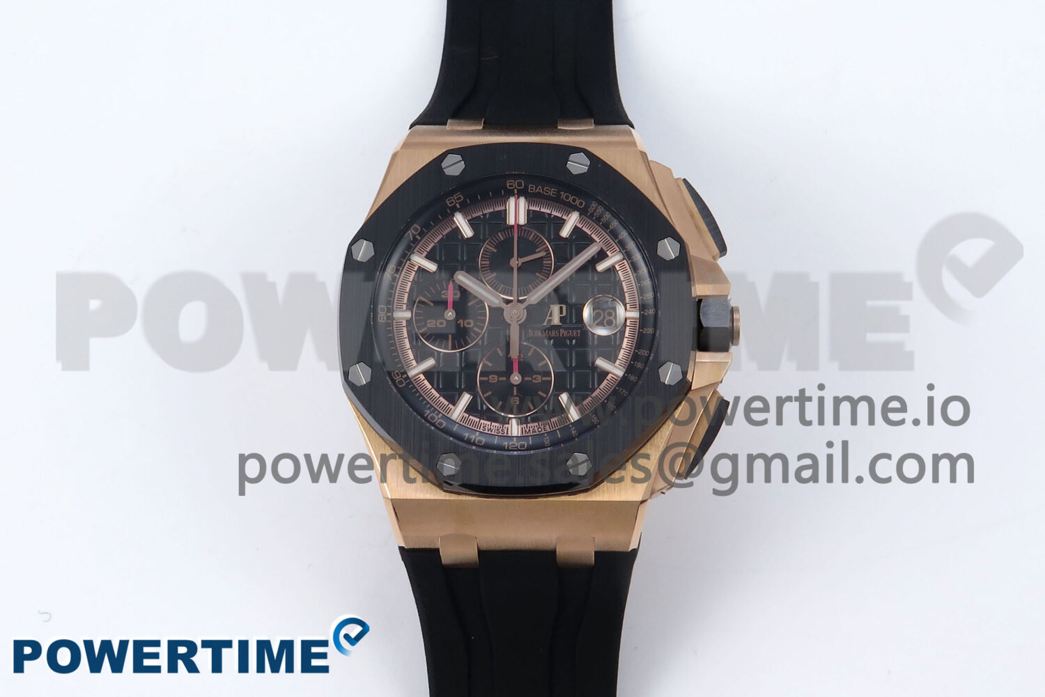 Royal Oak Offshore 44mm RG TKF 1:1 Best Edition Black Dial on Black Rubber Strap A3126 - Image 1