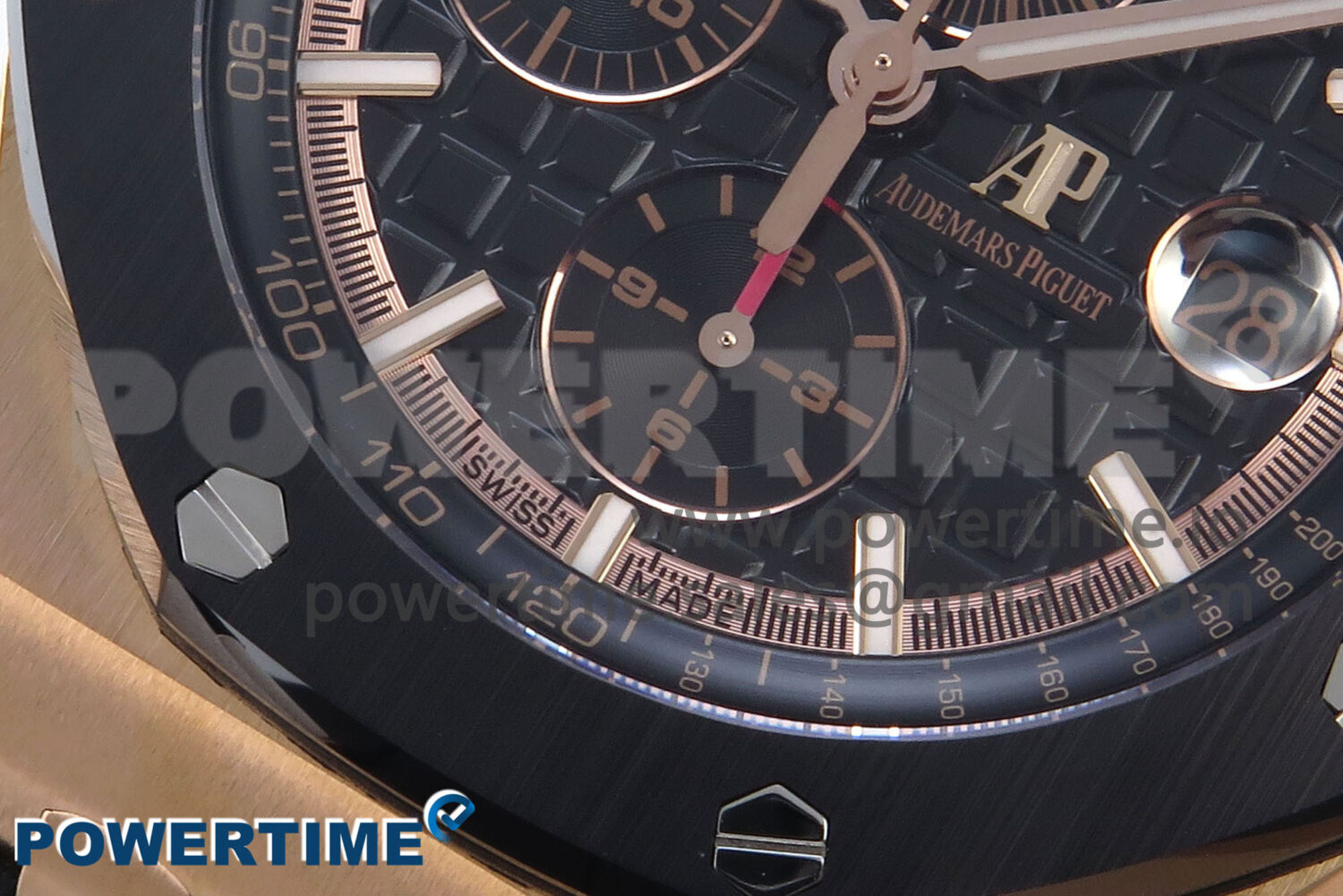 Royal Oak Offshore 44mm RG TKF 1:1 Best Edition Black Dial on Black Rubber Strap A3126 - Image 5
