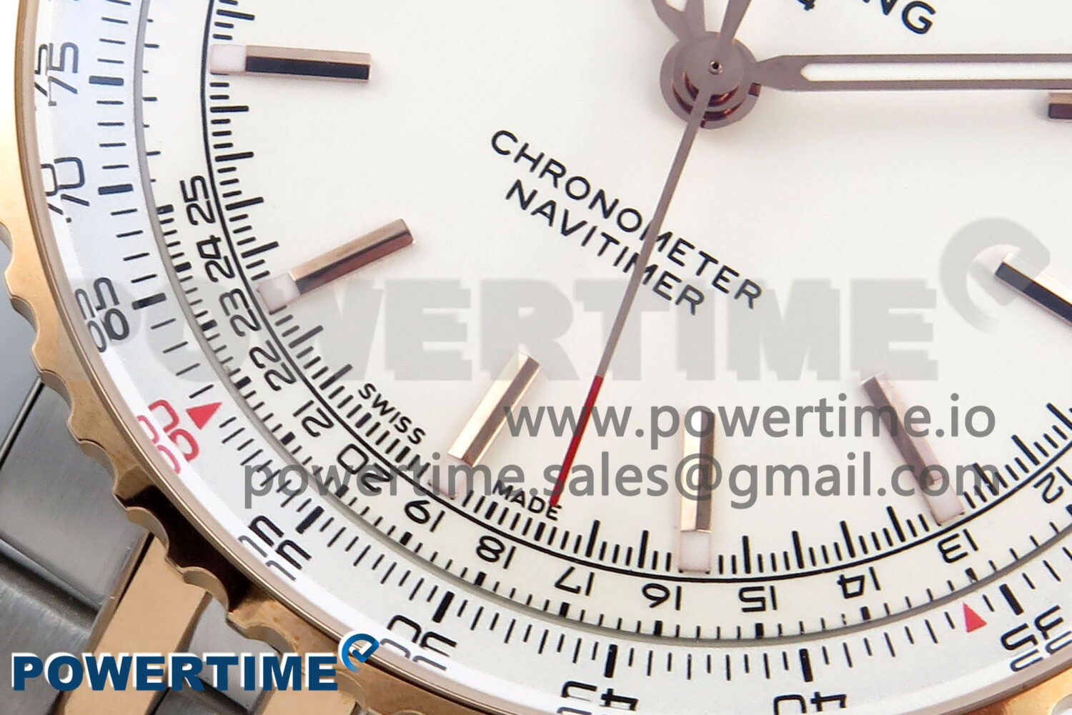 Navitimer 1 RG 41mm TF 1:1 Best Edition SS Bezel White Dial on SS Bracelet A2824 - Image 5