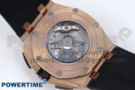 Royal Oak Offshore 44mm RG TKF 1:1 Best Edition Black Dial on Black Rubber Strap A3126 - Image 8