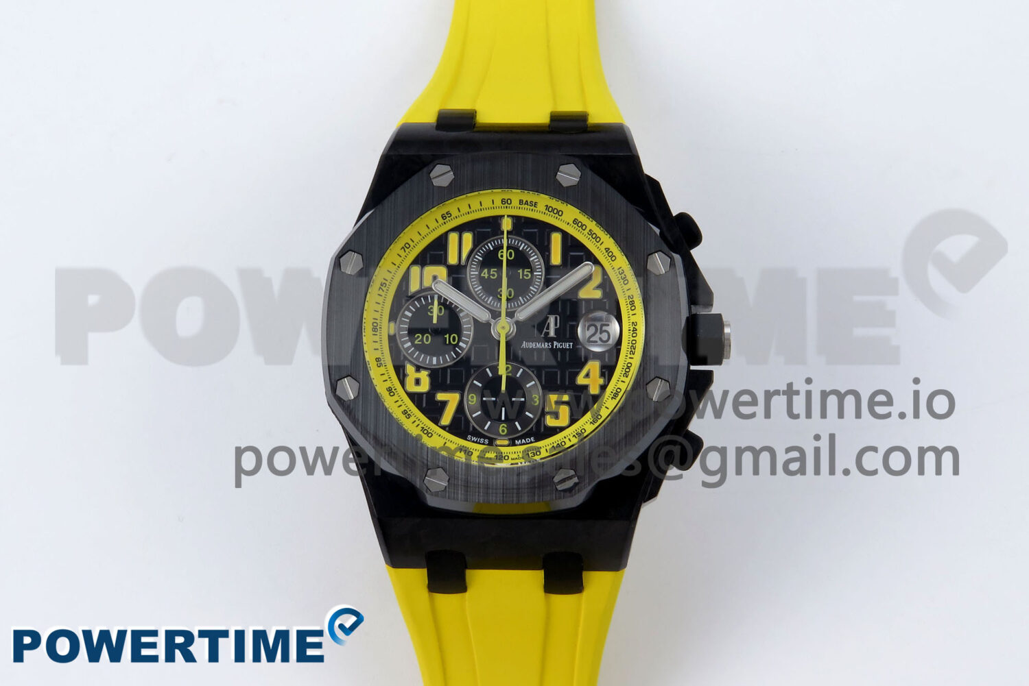 Royal Oak Offshore 44mm SS TKF 1:1 Best Edition Black/Yellow Dial on Yellow Rubber Strap A3126 - Image 1