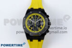 Royal Oak Offshore 44mm SS TKF 1:1 Best Edition Black/Yellow Dial on Yellow Rubber Strap A3126