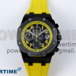 Royal Oak Offshore 44mm SS TKF 1:1 Best Edition Black/Yellow Dial on Yellow Rubber Strap A3126