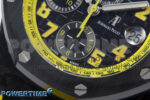 Royal Oak Offshore 44mm SS TKF 1:1 Best Edition Black/Yellow Dial on Yellow Rubber Strap A3126 - Image 5