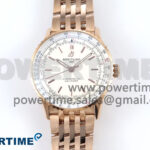 Navitimer Automatic RG 41mm TF 1:1 Best Edition RG Bezel White Dial on RG Bracelet A2824
