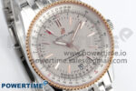 Navitimer 1 SS 38mm TF 1:1 Best Edition RG Bezel White Dial on SS Bracelet A2824 - Image 2