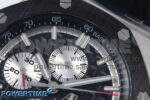 Royal Oak Offshore 44mm Black Ceramic SS TKF 1:1 Best Edition Black/SS Dial on Black Rubber Strap A3126 - Image 3