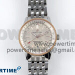 Navitimer 1 SS 38mm TF 1:1 Best Edition RG Bezel White Dial on SS Bracelet A2824