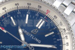 Navitimer 1 SS 38mm TF 1:1 Best Edition White Bezel Blue Dial on SS Bracelet A2824 - Image 4