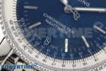 Navitimer 1 SS 38mm TF 1:1 Best Edition White Bezel Blue Dial on SS Bracelet A2824 - Image 5