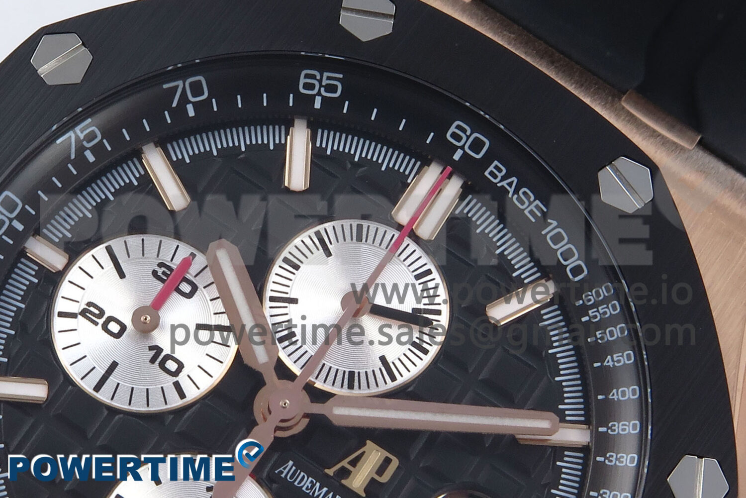 Royal Oak Offshore 44mm Black Ceramic RG TKF 1:1 Best Edition Black/RG Dial on Black Rubber Strap A3126 - Image 4