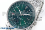 Navitimer 1 SS 41mm TF 1:1 Best Edition SS Bezel Green Dial on SS Bracelet A2824 - Image 3