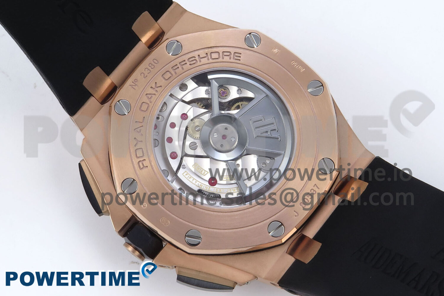 Royal Oak Offshore 44mm Black Ceramic RG TKF 1:1 Best Edition Black/RG Dial on Black Rubber Strap A3126 - Image 8