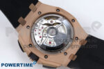 Royal Oak Offshore 44mm Black Ceramic RG TKF 1:1 Best Edition Black/RG Dial on Black Rubber Strap A3126 - Image 9
