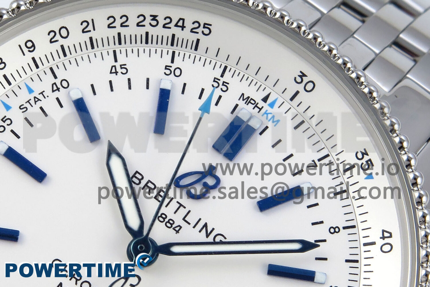 Navitimer 1 SS 41mm TF 1:1 Best Edition White Bezel White Dial on SS Bracelet A2824 - Image 4